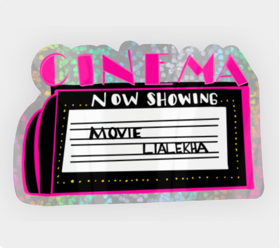 movie marquee sticker